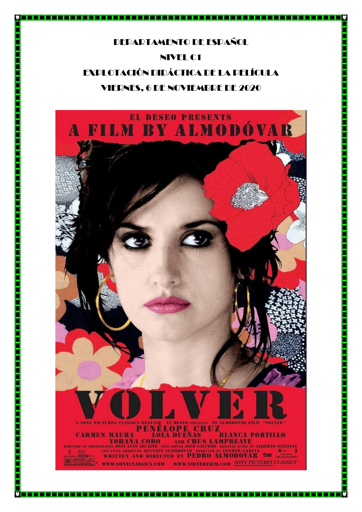 esp peli volver esp peli volver