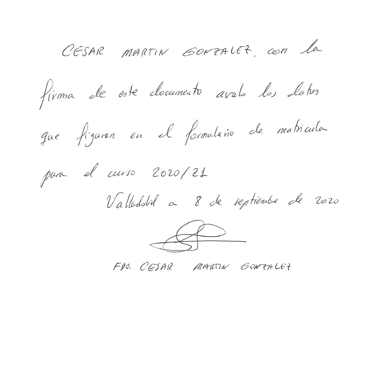Firma Avala la Matrícula